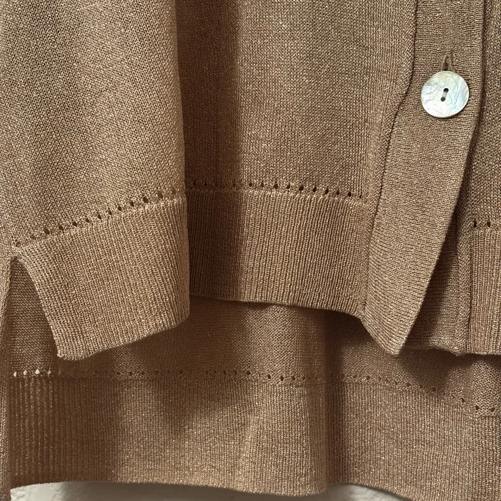 Chico's Gold Cardigan Women’s 2 Large - Picture 7 of 12